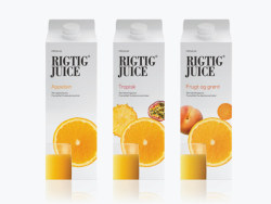 Rigtig Juice纯色简洁果汁包装设计欣赏[附色标/裁切图]