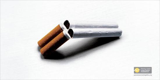 一组禁烟创意广告