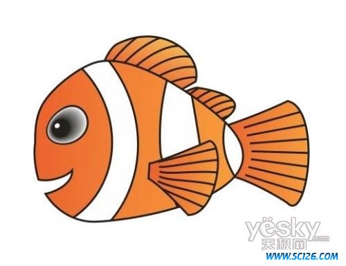 Coreldraw 绘制海底总动员小丑鱼Nemo