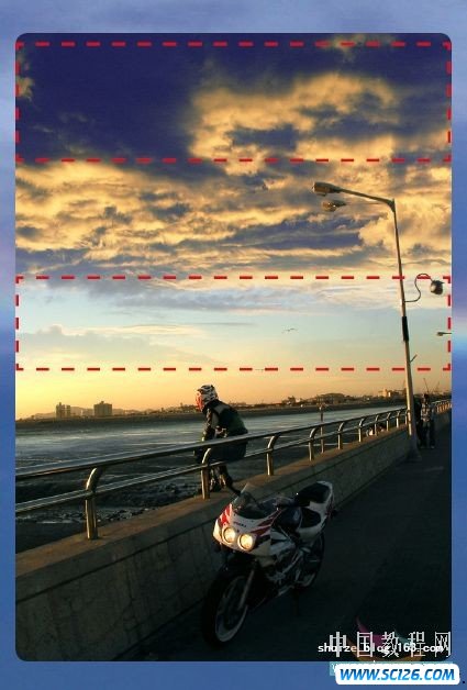 Photoshop CS3合成教程：落日的摩托手