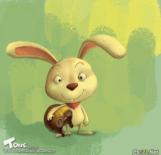 ps鼠绘可爱的卡通小兔子
