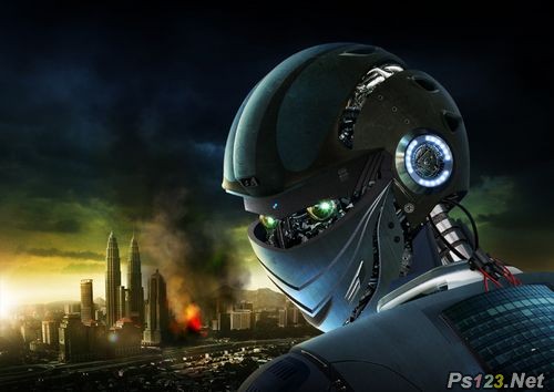 PS鼠绘星球大战中的外太空机器人
