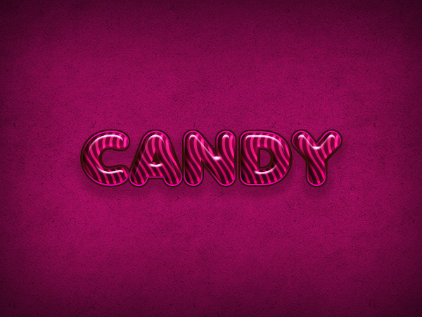 利用图层样式及图案教你制作剔透的紫色糖果字