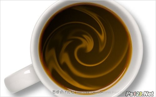 ps使用滤镜教你制作牛奶混和咖啡的效果