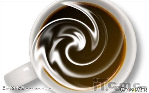 ps使用滤镜教你制作牛奶混和咖啡的效果