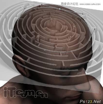 ps合成大脑迷宫科技宣传海报教程