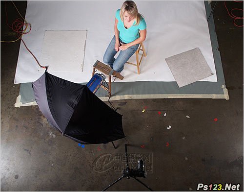 人像拍摄时使用闪光灯和反光伞的布光技巧　人像摄影