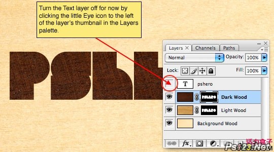 Photoshop打造木质纹理文字效果 飞特网 PS文字效果教程