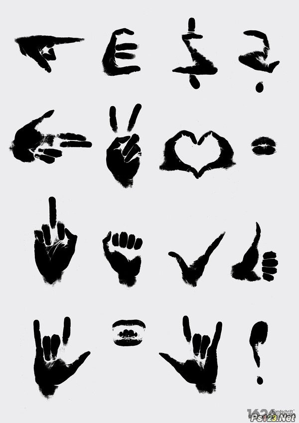 德国创意复印机手势字体José Ernesto Rodriguez
