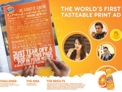 Fanta：世界第一张可品尝的平面广告