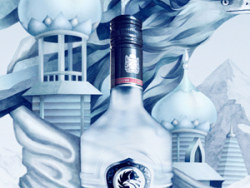 Russian Vodka广告插画