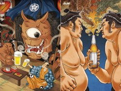 Asahi朝日啤酒 – 复古海报设计