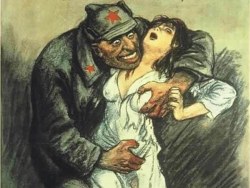  二战老海报-法西斯丑化苏维埃