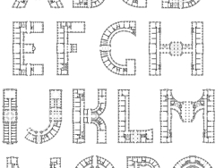 26字母建筑平面图风格