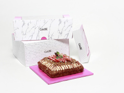 Gabe简洁扁平的蛋糕外包包装VI视觉设计展示