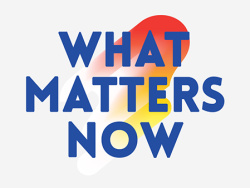 创意个性的扁平卡通色彩系简洁视觉设计作品《What Matters Now》