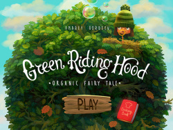 创意个性的扁平卡通色彩系手机APP场景人物、场景设计作品《GREEN RIDING HOOD》