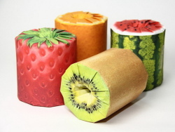 清新水果造型厕纸包装设计