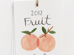 2012年日历设计欣赏新鲜水果