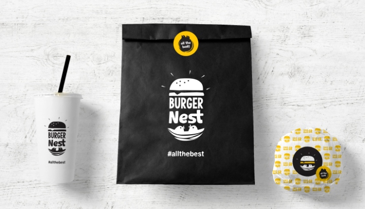 希腊Burger Nest汉堡餐厅品牌设计