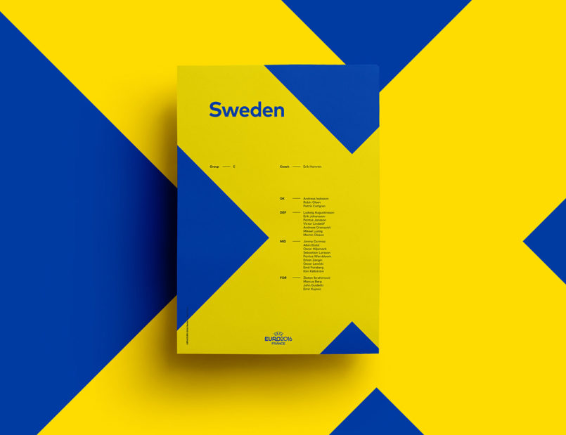 2016欧洲杯极简风格海报设计