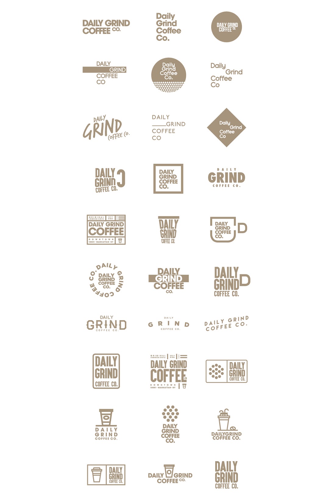 Daily Grind咖啡品牌和包装设计