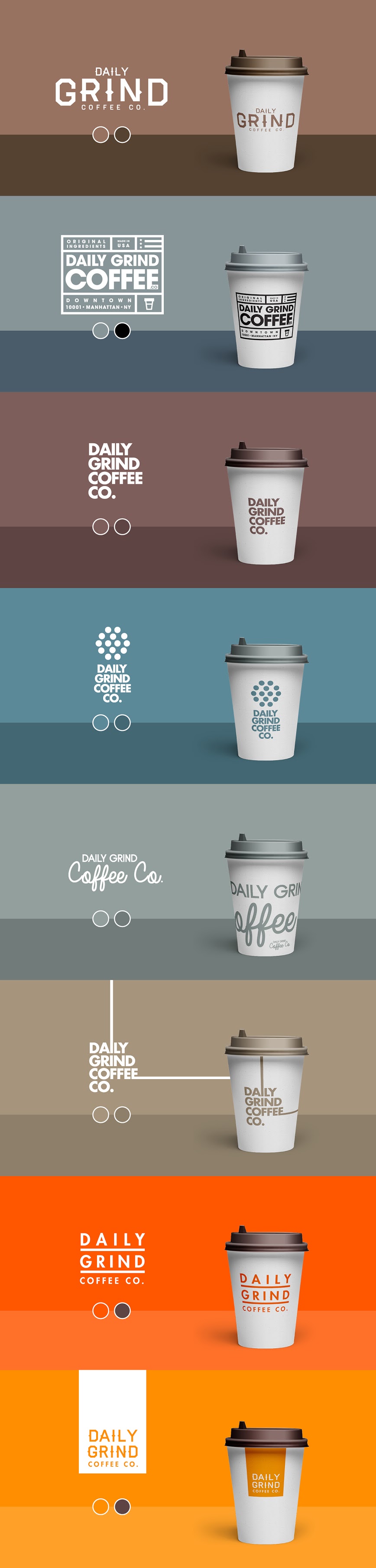 Daily Grind咖啡品牌和包装设计